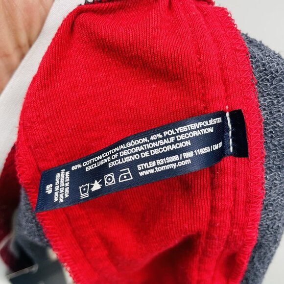 Tommy Hilfiger Womens Small Colorblocked French Terry Sleep Shorts in Gray 1715 - Picture 7 of 7